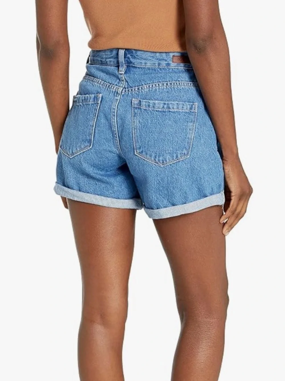Blank NYC blue denim shorts 26 The Perry Rewrite The Stars Denim Mom Jean